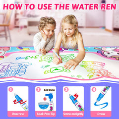 Water pens and tools included for creative, stain-free sessions.