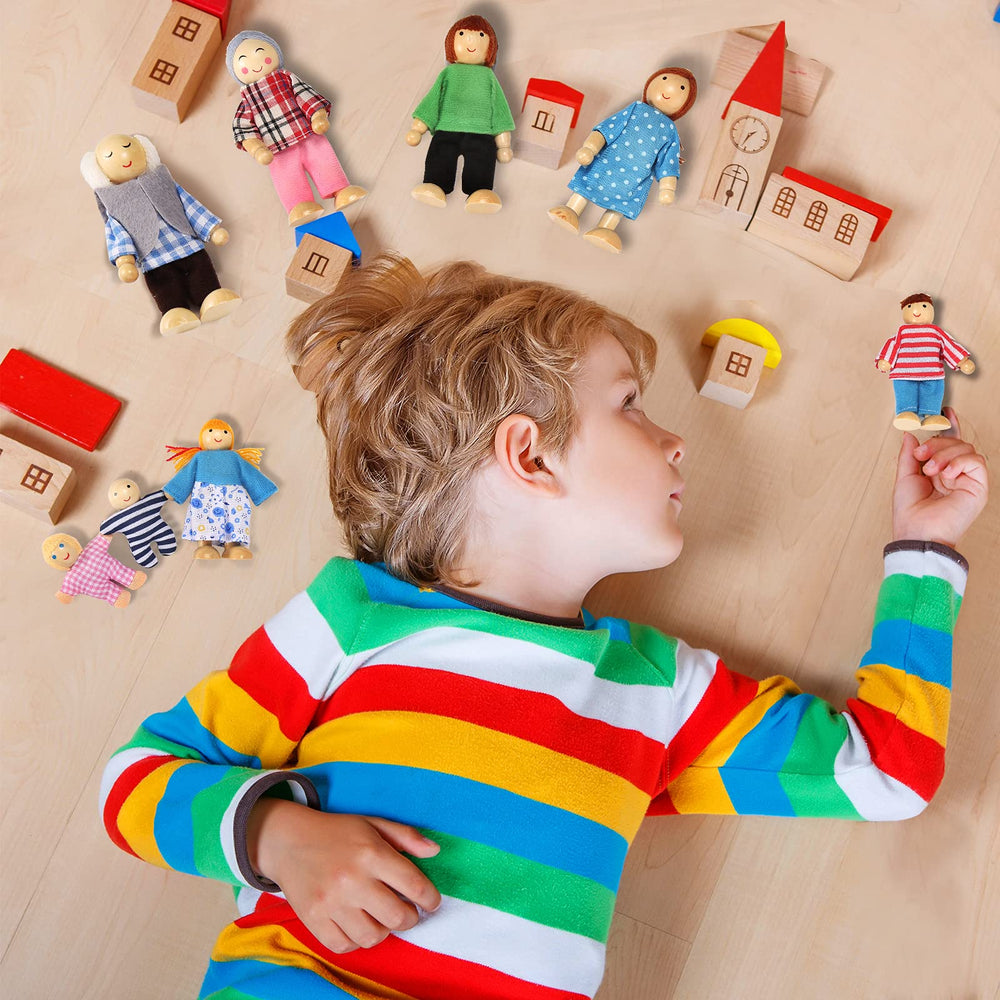 Jzszera compact 2–4 inch dolls fit most preschool dollhouses.