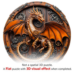 KAAYEE Dragon 3D puzzle wings close-up with metallic sheen for dynamic flair.