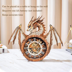 KAAYEE dragon clock puzzle wall-mount option adds mechanical charm