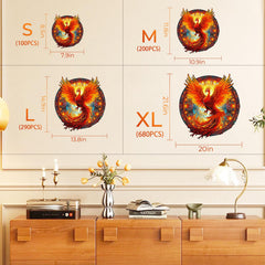 KAAYEE Phoenix wooden puzzle in progress captures family puzzle time