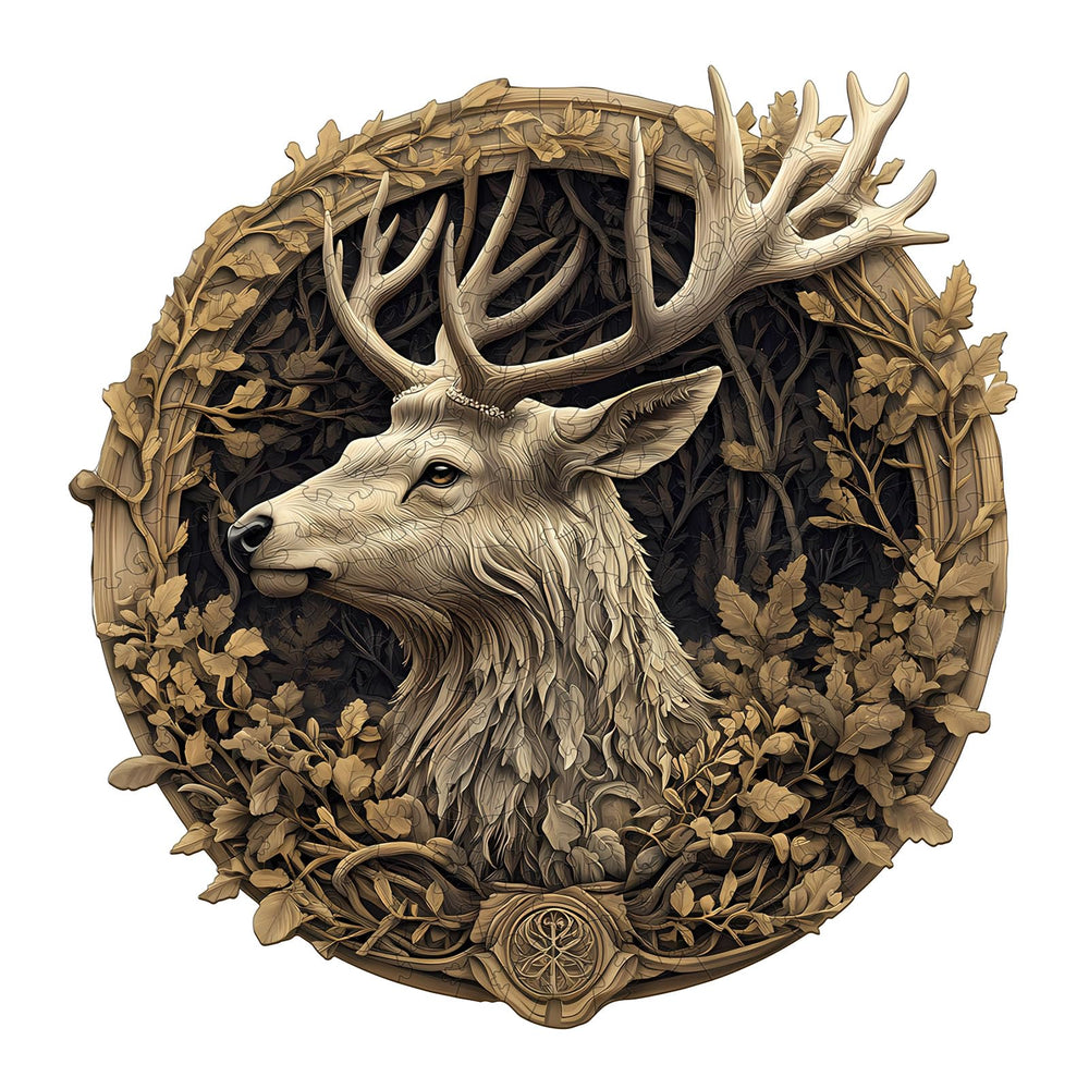 KAAYEE wooden puzzle with 3D deer visual for engaging brain-stimulating play.