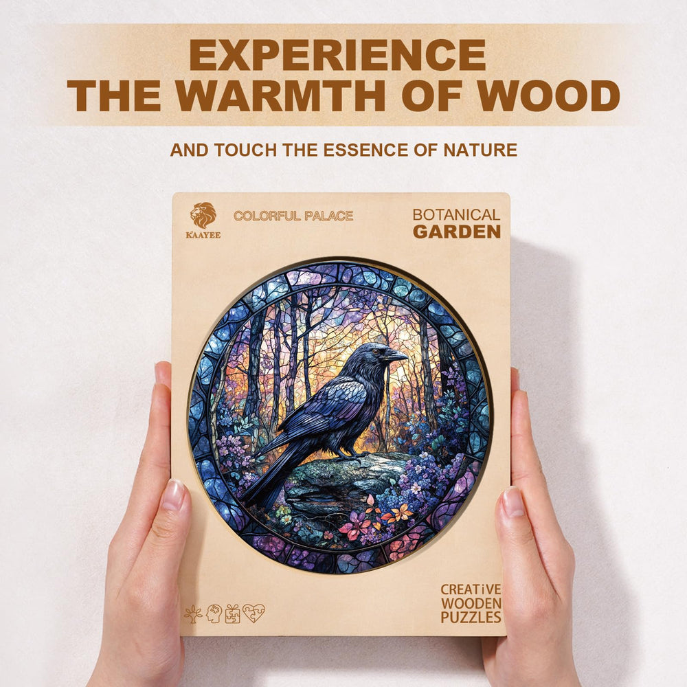 KaayeeWood Dusk Raven puzzle wood texture adds natural charm to spaces.