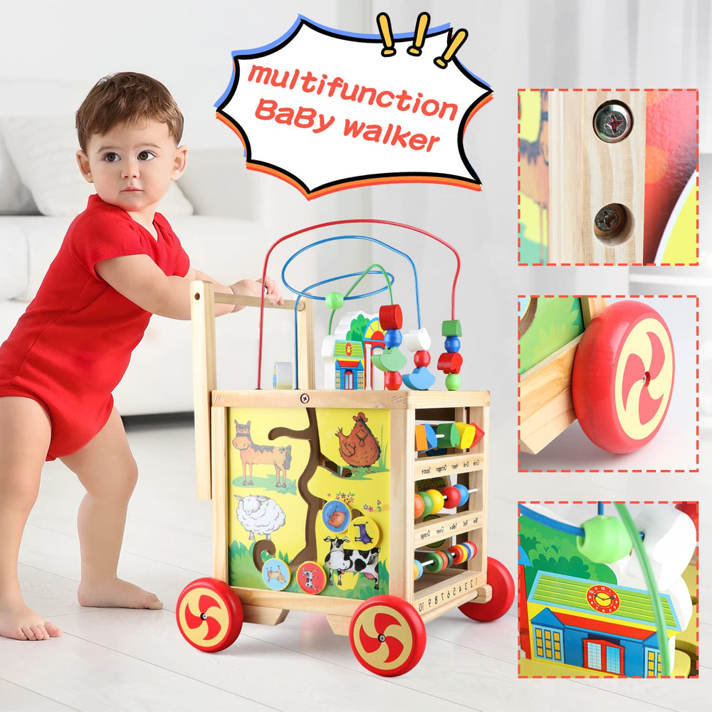 KABENFIS wooden activity cube number board builds early counting familiarity