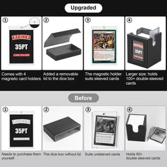 Kabinka Commander Deck Box display window showcases rare cards securely.