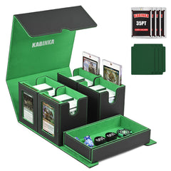 Kabinka 5-in-1 deck box with display windows for showcasing key cards.