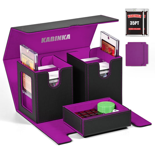 Kabinka deck box commander display window showcases cards for quick selection.