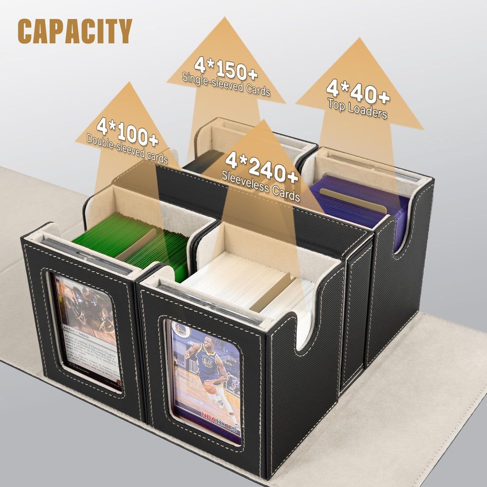 Kabinka four magnetic card holders secure and display favorite cards