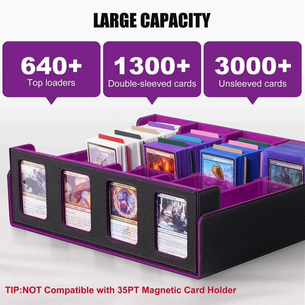 Kabinka four-row deck case with magnetic lid for compact storage