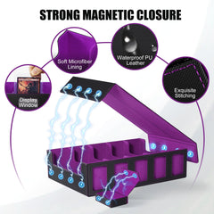 Kabinka magnetic closure and PU leather exterior protect cards during travel.