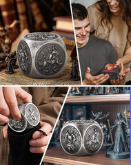 Kabinka ancient silver spinner ideal for holidays and TRPG play.