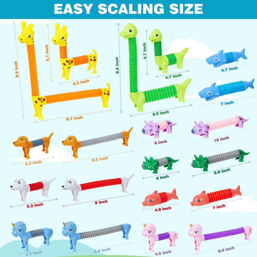 Kabvry Animal Pop Tubes shark shape for gripping play and portable fun.