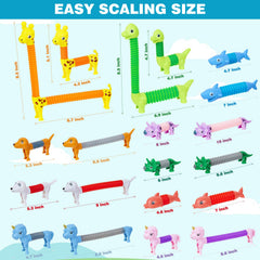 Kabvry Animal Pop Tubes shark shape for gripping play and portable fun.