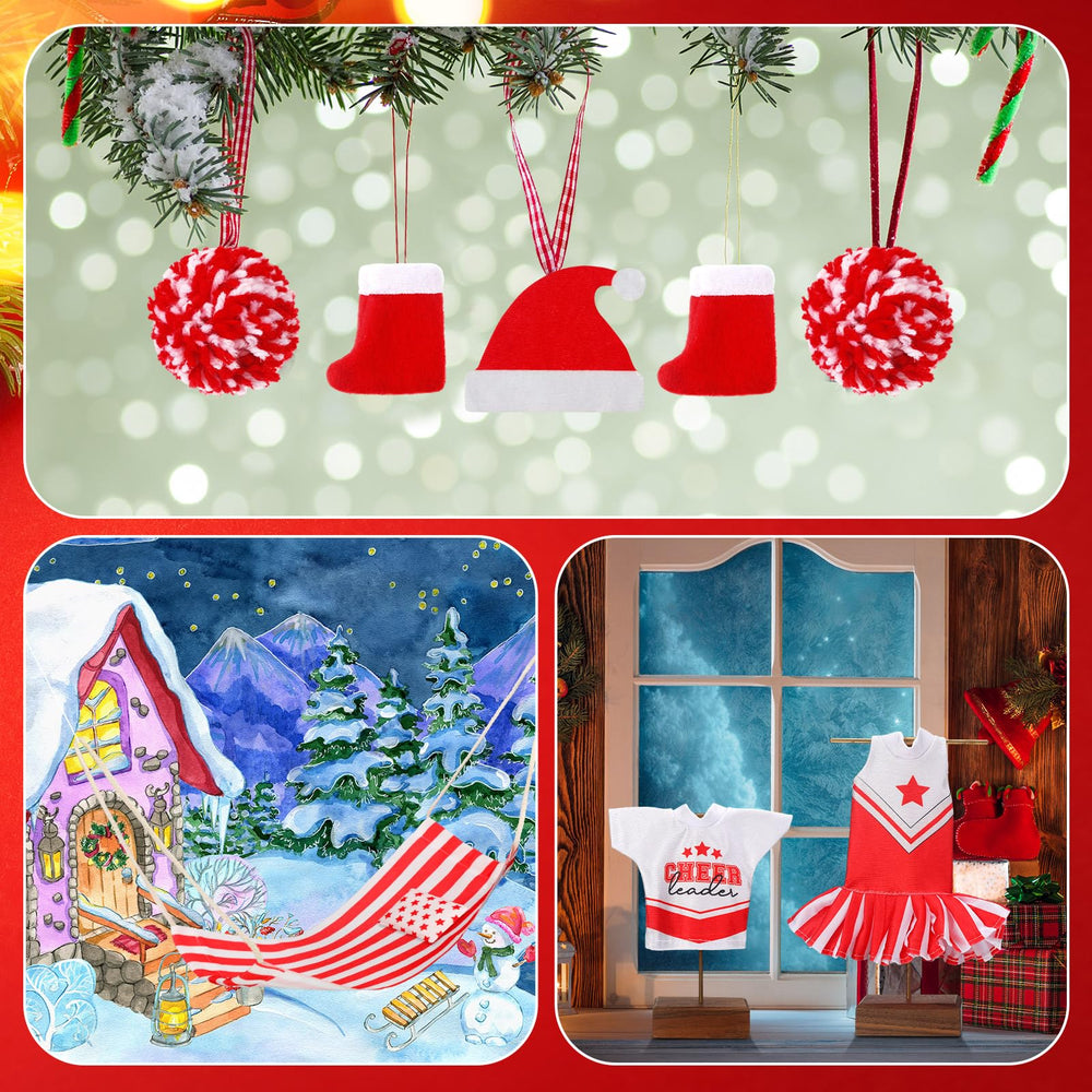 Kacctyen Christmas doll kit chef hat enhances cute kitchen roleplay.