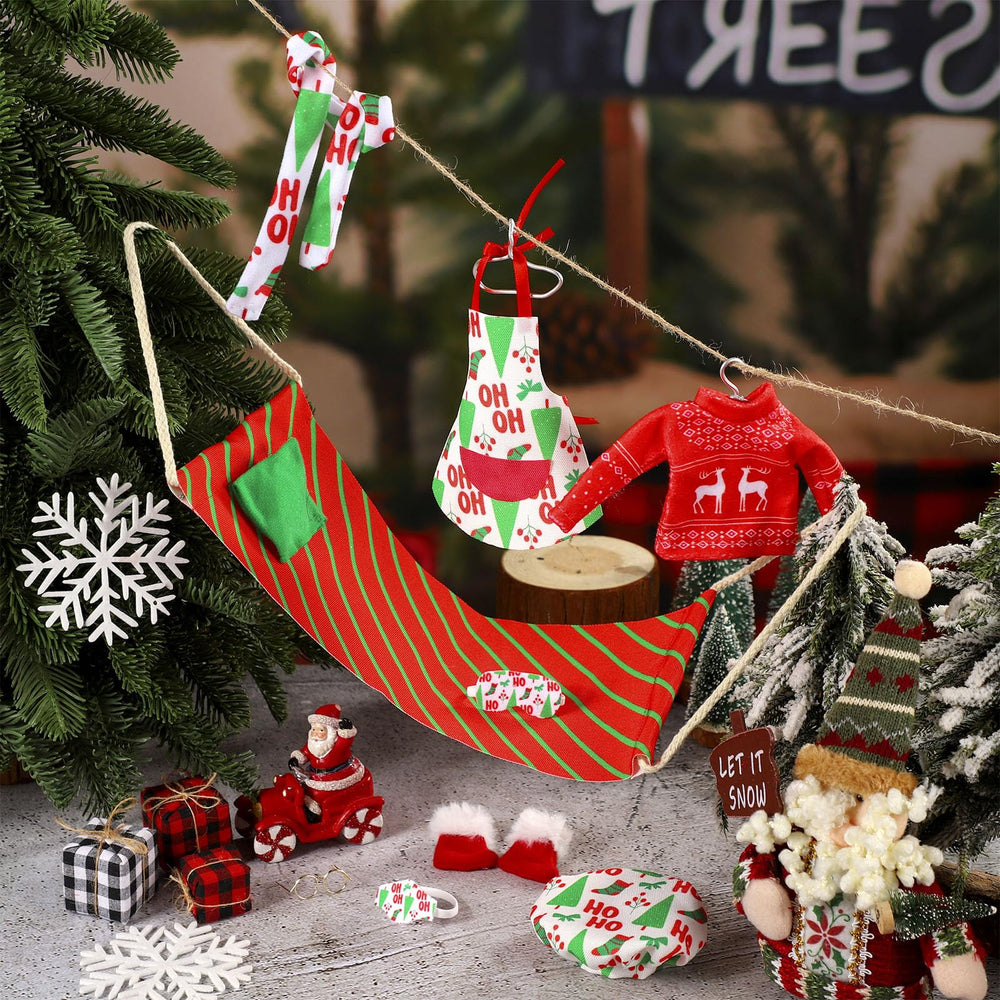 Kacctyen Christmas doll sweater image in festive red and green for dress-up fun