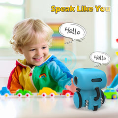 KaeKid robot toy in compact size, perfect for pockets and travel.