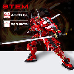 Kafei mech with 923 pieces highlighting durable build quality and complexity
