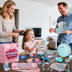 Kagenmi Play Purse makeup kit inside for mess-free pretend makeup play.