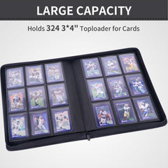KAGSWAMO binder open spine reveals easy access to 9 pockets