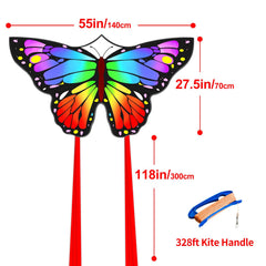Kaiciuss Butterfly Kite in flight under moderate breeze