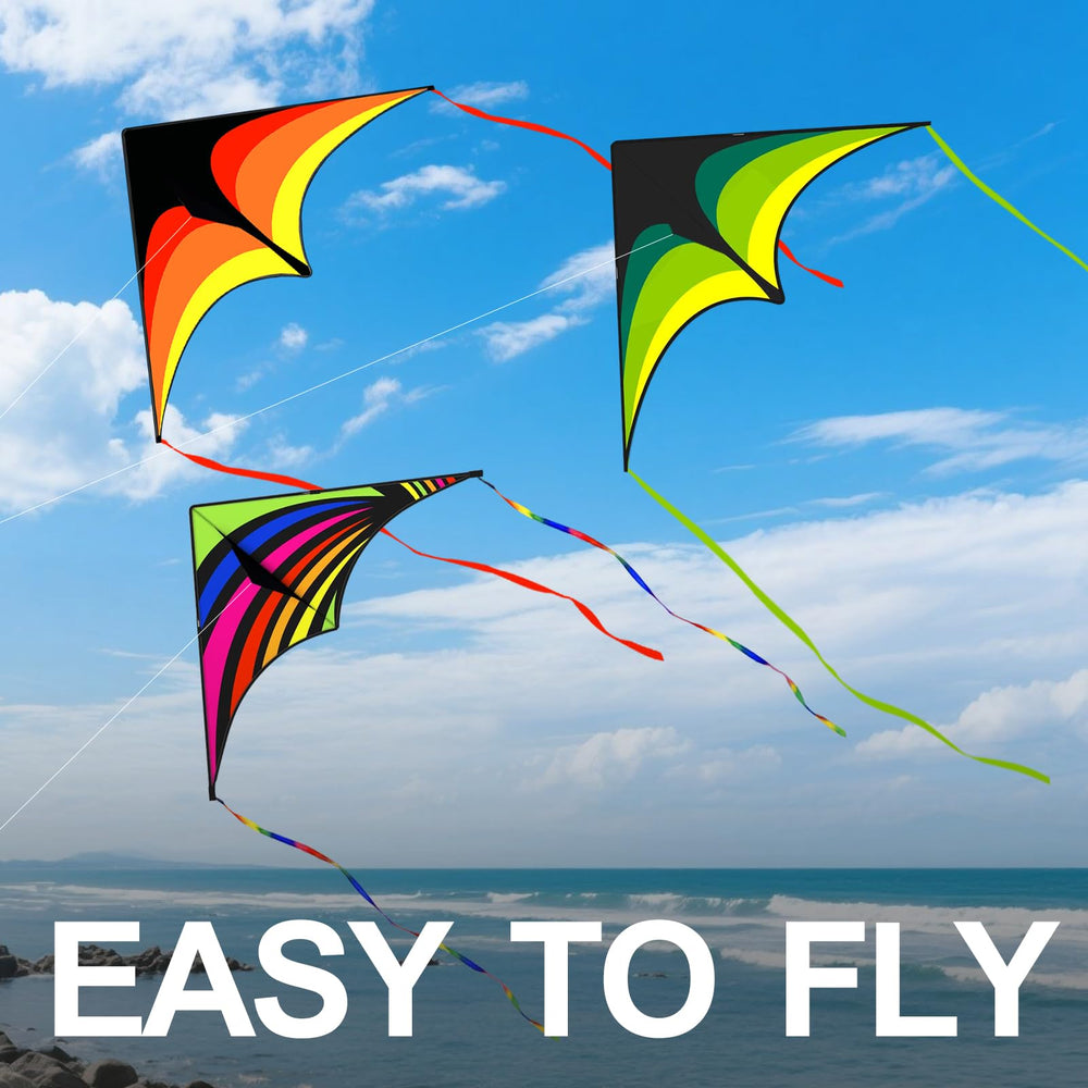 Kaiciuss Delta Kite Rainbow with vibrant, fade-resistant colors.