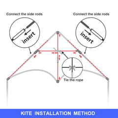 Kaiciuss Delta Kite handle 300ft for easy launch and control