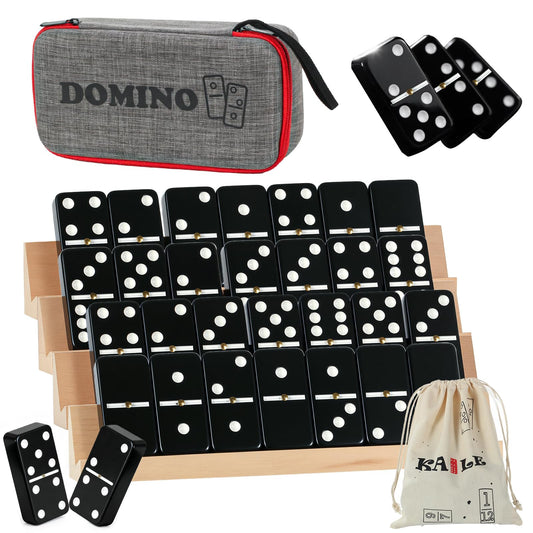 KAILE Jumbo domino tiles 28-piece set with clear pips for easy reading
