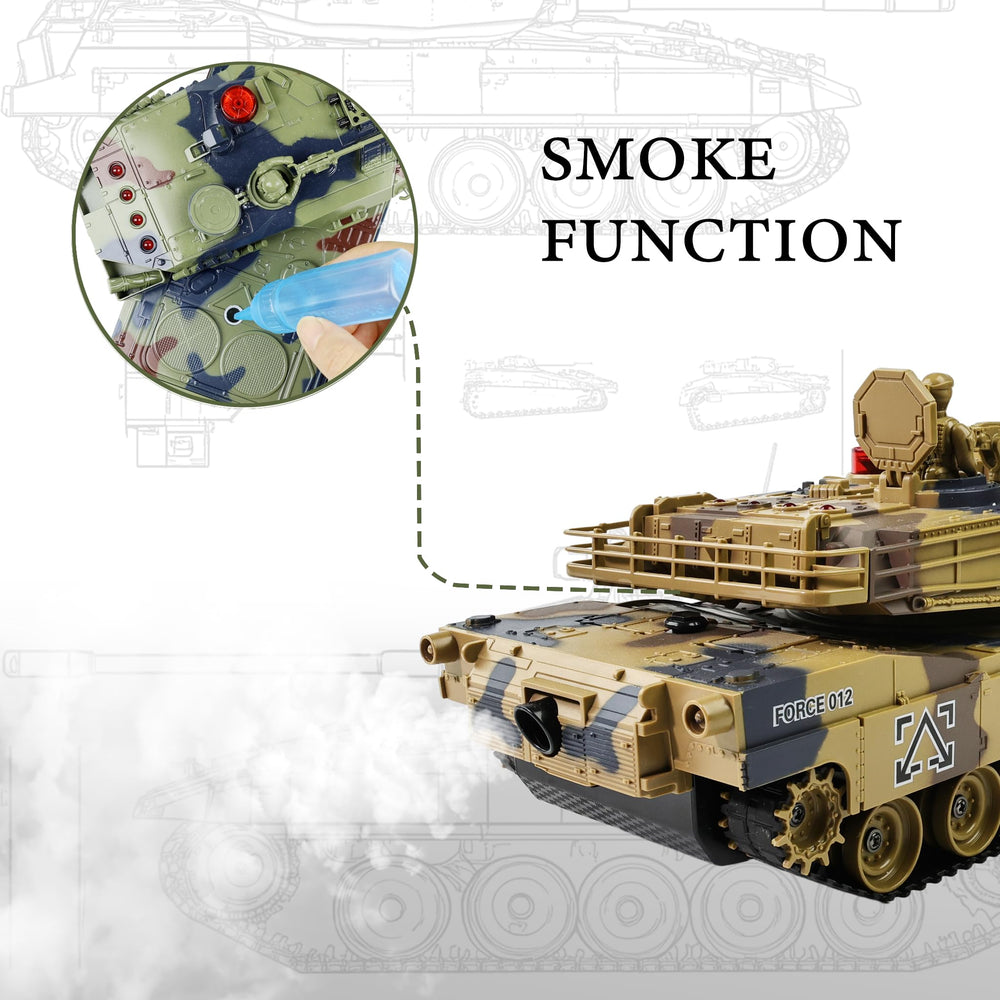 KAIM 1/24 RC Tank smoke effect and lights enhancing realism