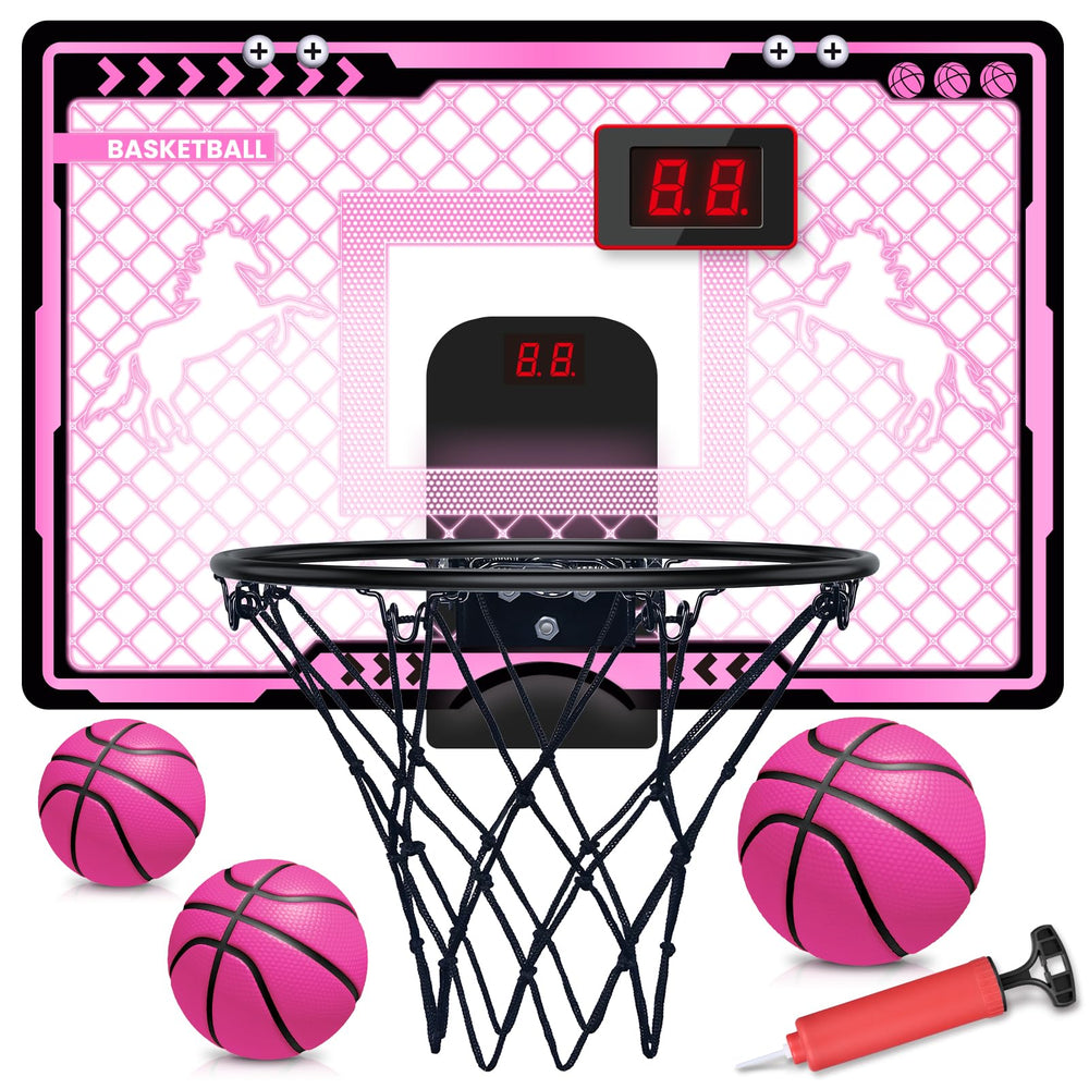 KAISASA pink unicorn backboard for kids indoor hoop, playful design invites active play