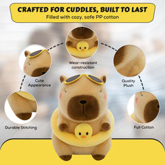 Kaizenjoy capybara plush makes a thoughtful gift for birthdays or holidays.