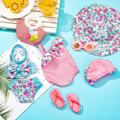 Kajaia second two-piece swimsuit for 18-inch dolls, mix-and-match ready.