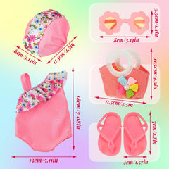 Kajaia pink sunglasses for 18-inch dolls, sun-ready accessory.