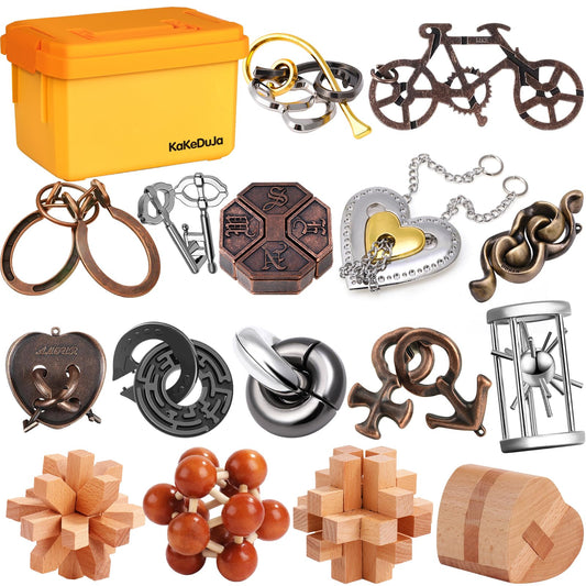 KaKeDuJa metal brain teaser puzzles collection for focus and problem solving