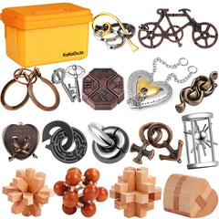 KaKeDuJa metal brain teaser puzzles collection for focus and problem solving