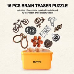 KaKeDuJa wooden brain teaser puzzles for tactile problem solving and calm focus