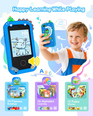 KAKTIN Kids Smart Phone Toy touchscreen display for easy navigation by young learners.