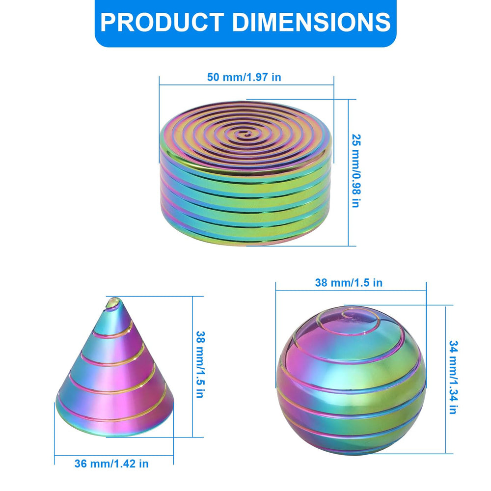 KALMORA kinetic desk toy conical spiral flow for visual stimulation and concentration