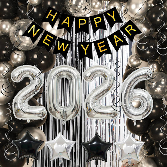 Kalor 2026 balloon arch 40in centerpiece for a sleek New Year display.