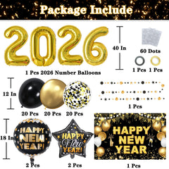 KALOR 2026 Happy New Year banner backdrop for Instagram-worthy photos.