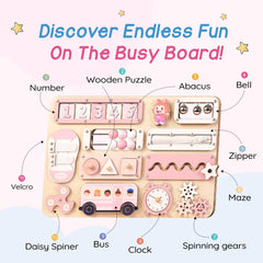 KALOTOYS Busy Board spinner keeps little hands engaged during learning play.