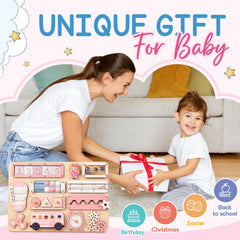 KALOTOYS Busy Board is travel-friendly for car rides and outings.