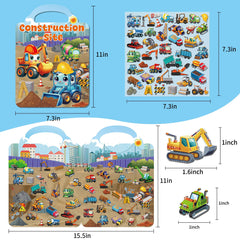 Kalysky construction-site 3D stickers invite hands-on scene building for curious kids.