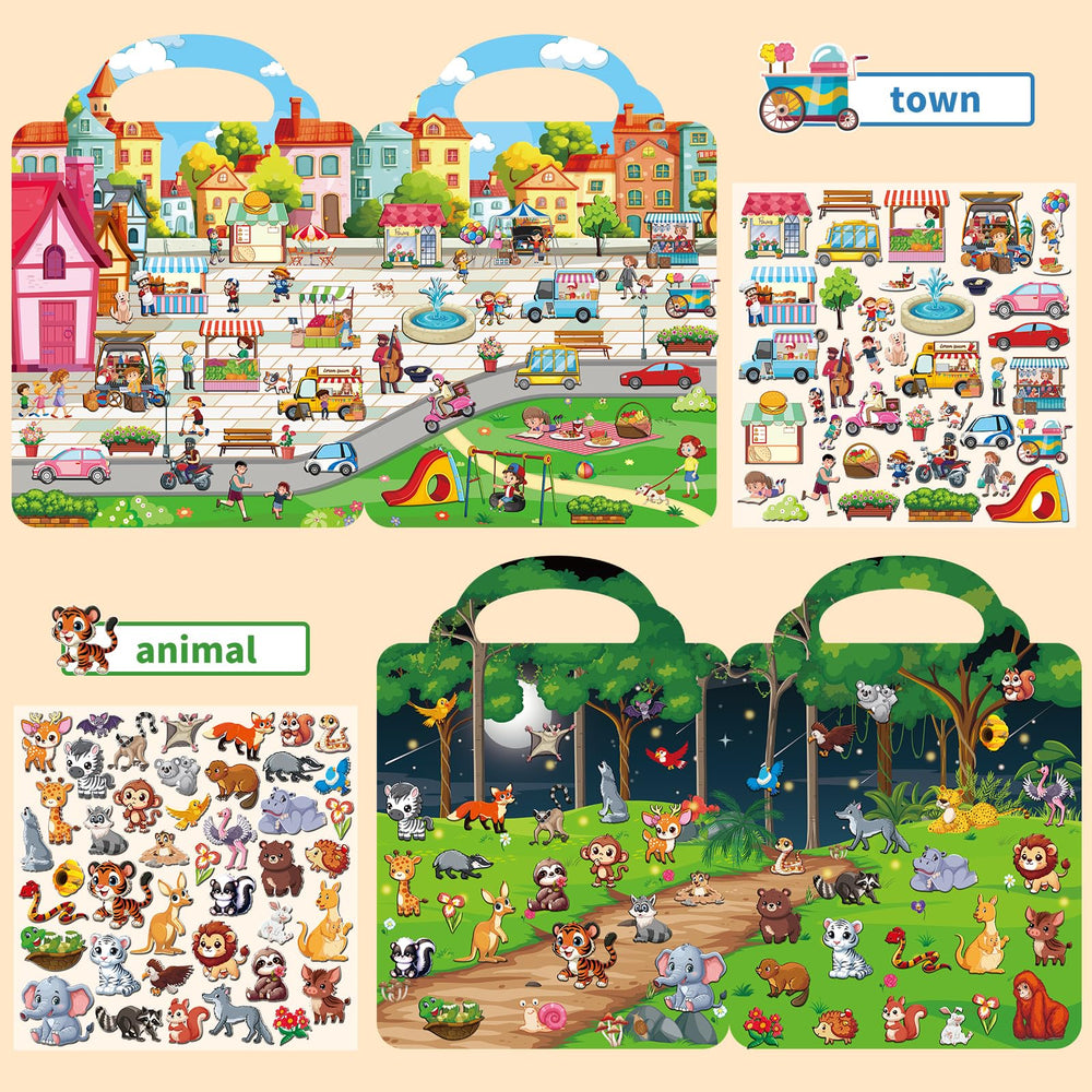 Kalysky sticker book insects theme fosters observation and fine motor skills.