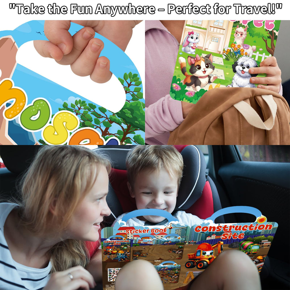 Kalysky sticker book tear resistant pages sustain endless rearrangement.