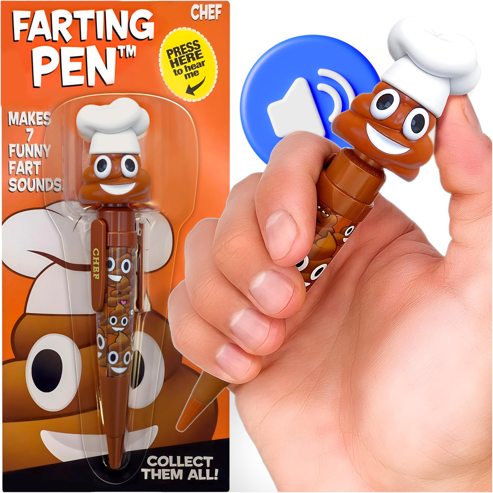 Kamhi World farting poop pen with seven sounds for Easter fun and family laughs.
