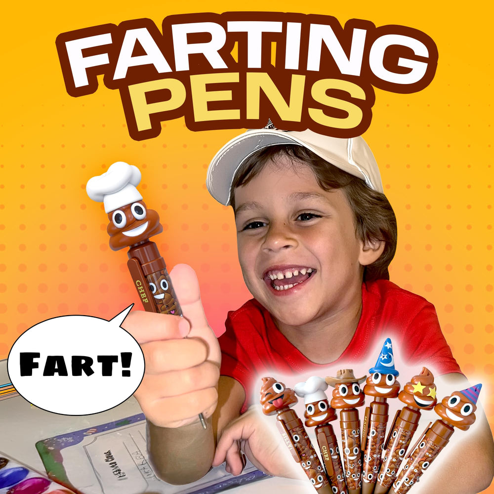 Kamhi World farting poop pen with family-fun effect, perfect for prank-filled parties.