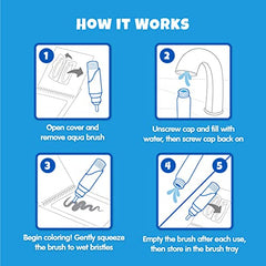KangaToys Water Reveal aqua-brush included keeps coloring neat and portable