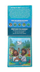 KangaToys Water Reveal Bible miracle on the water scene sparks curiosity during activity.