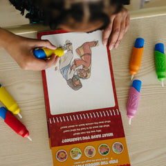 KangaToys Water Reveal questions-ponder pages invite kids to reflect on scripture stories