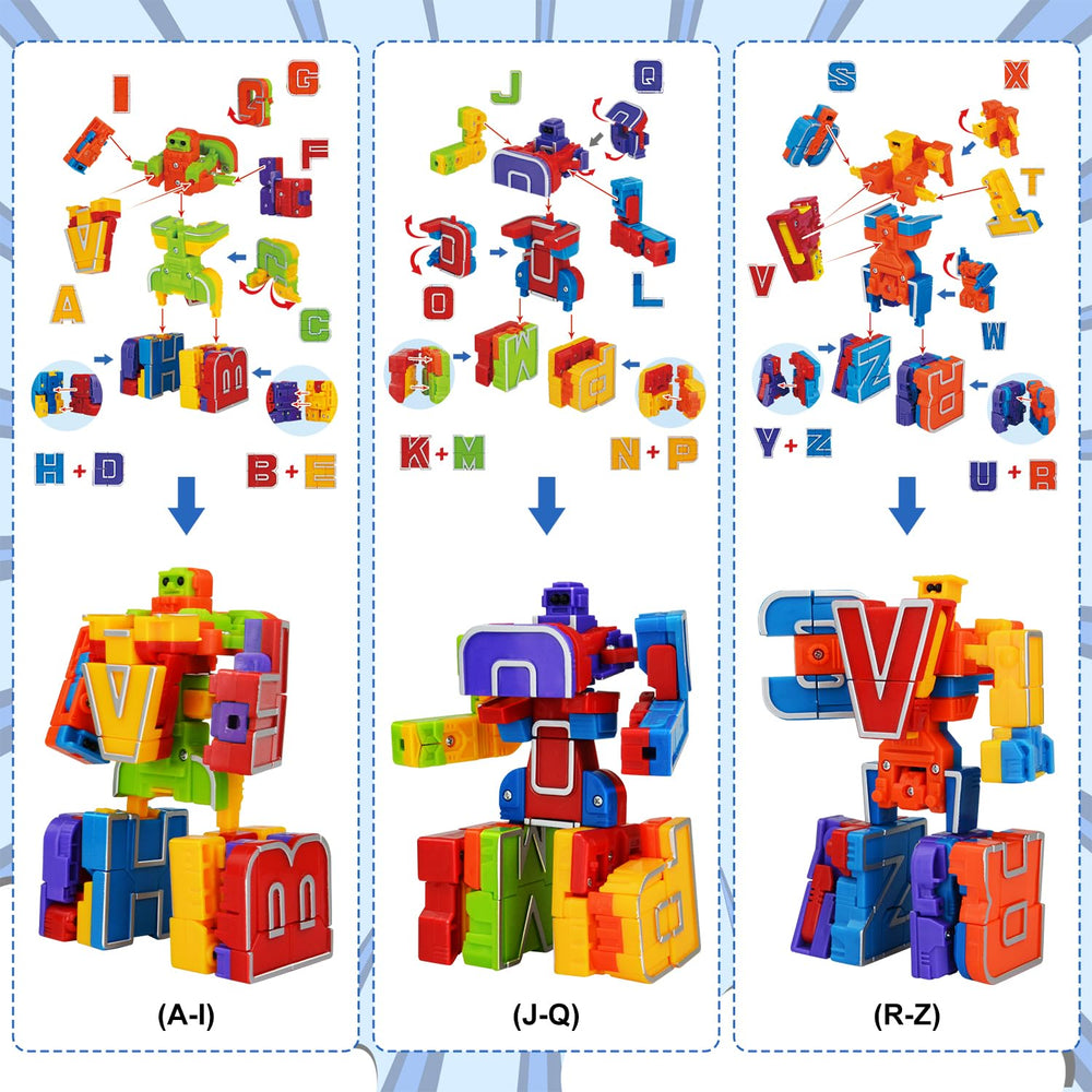 Kannove Alphabots durable ABS construction stands up to daily, kid-friendly play.
